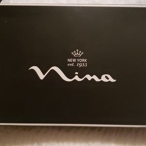 Nina Navy Blue Satin shoes